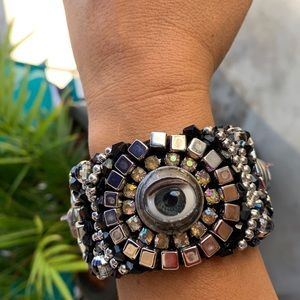 Handmade adjustable eye bracelet exclusive art
